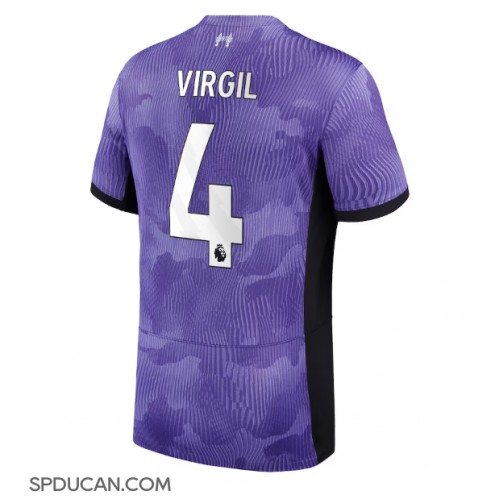 Muški Nogometni Dres Liverpool Virgil van Dijk #4 Rezervni 2023-24 Kratak Rukav